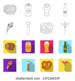Vector design of pub and bar symbol. Collection of pub and interior vector icon for stock.