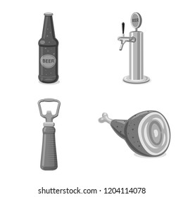 Vector design of pub and bar symbol. Collection of pub and interior vector icon for stock.