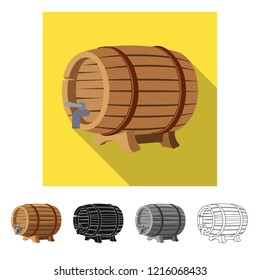 Vector design of pub and bar symbol. Set of pub and interior stock vector illustration.
