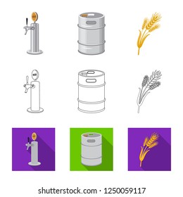 Vector design of pub and bar symbol. Collection of pub and interior symbol for web.