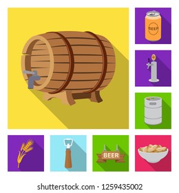 Vector design of pub and bar symbol. Collection of pub and interior stock vector illustration.