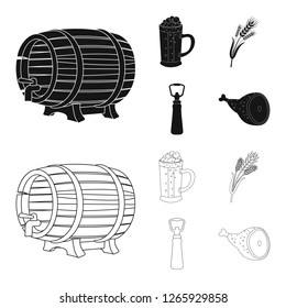 Vector design of pub and bar symbol. Collection of pub and interior vector icon for stock.