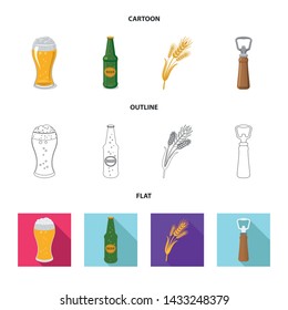 Vector design of pub and bar symbol. Collection of pub and interior vector icon for stock.