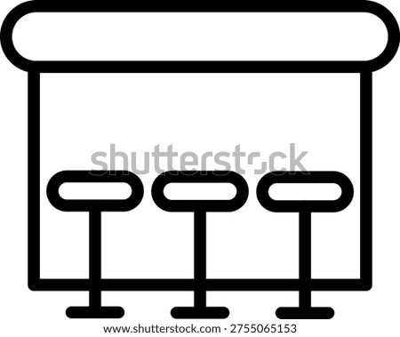Vector Design Pub Table Icon Style