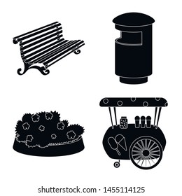Vector design of public and relaxation symbol. Collection of public and park vector icon for stock.