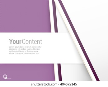 Vector design. Purple Edition of an Abstract Geometric Colorful Infographics Page Element for Web, Print or Brochure Layout 