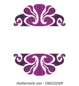Vector Design of Purple Fire Ornaments