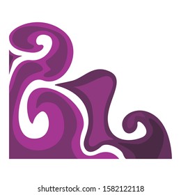 Vector Design of Purple Fire Ornaments
