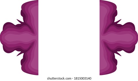 Vector Design of a Purple Flower Ornament Circle Frame with a Nature Theme