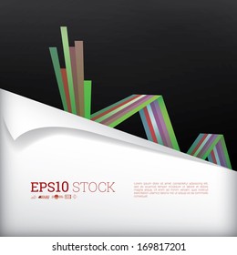 Vector design. Purple green red white stripes edition of an abstract cartoon- 3d style infographics template illustration for web & print & website & brochure, ready to go design for universal use 