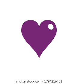 Vector design with purple heart