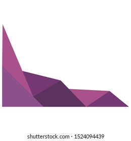 Vector Design of Purple Triangles Ornaments