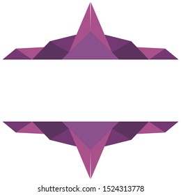 Vector Design of Purple Triangles Ornaments