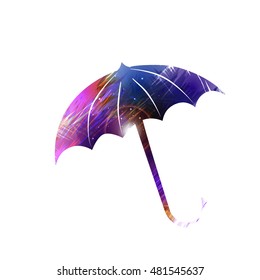 vector design purple umbrella