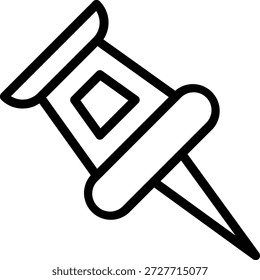 Estilo do ícone do pino de pressão do design do vetor