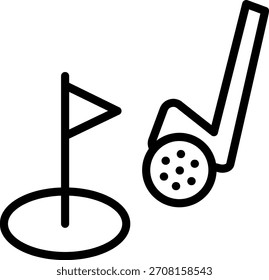Symbolstil für Vektordesign-Putter