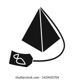 Vector design of pyramid  and tea icon. Collection of pyramid  and bag  stock vector illustration.