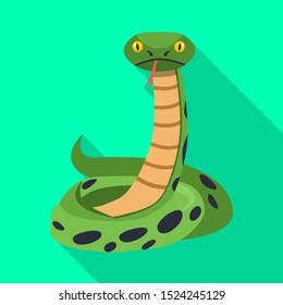 Vector design of python and serpent sign. Web element of python and jungle stock vector illustration.