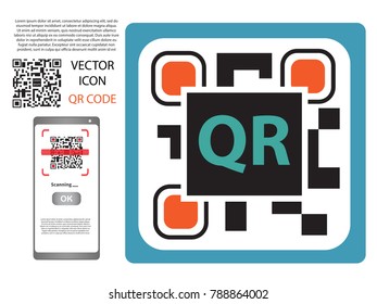 Vector design (QR barcode cannot be scanned) payment , online shopping , cashless technology concept. Digital pay without money , using for mobile phone application to scan qr code with smartphone.