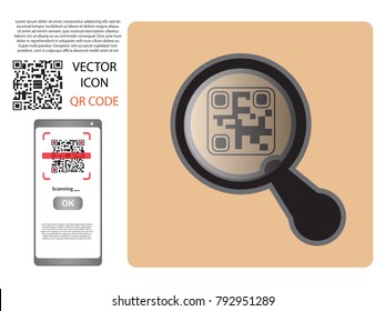 Vector design (QR barcode cannot be scanned) payment , online shopping , cashless technology concept. Digital pay without money , using for mobile phone application to scan qr code with smartphone.