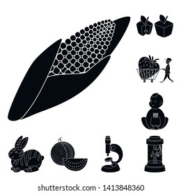 Vector design of quality and laboratory icon. Collection of quality and genetically stock symbol for web.