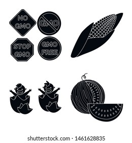 Vector design of quality and laboratory icon. Set of quality and genetically vector icon for stock.
