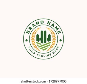 diseño vectorial calidad arroz y alimentos frescos de granja