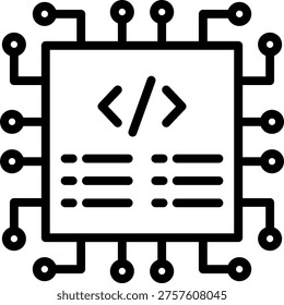 Vector Design Quantum Code Icon Style