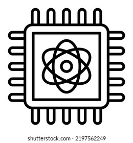 Vector Design Quantum Computing Icon Style