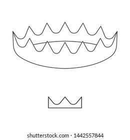 Vector design of queen and heraldic icon. Set of queen and vip stock symbol for web.