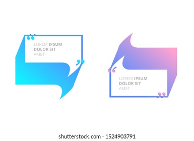 Vector design Quote frame text banner.
