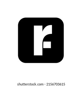 A vector design of r letter monogram icon on white background