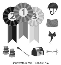Vector design of race  and horse  logo. Set of race  and racing  stock vector illustration.