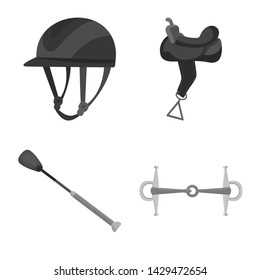 Vector design of race and horse symbol. Collection of race and racing stock symbol for web.