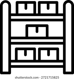 Estilo del icono del estante del diseño del Vector