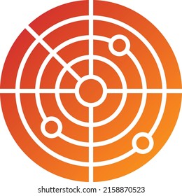 Estilo de icono de radar de diseño de vectores