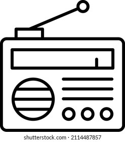 Estilo de icono de radio de diseño de vectores