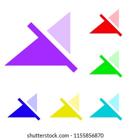 vector design of radio signal disable icon with color choice