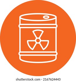 Vector Design Radioactive Barrel Icon Style