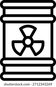 Design de vetor estilo de ícone de barril radioativo