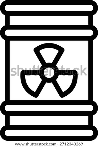 Vector Design Radioactive Barrel Icon Style