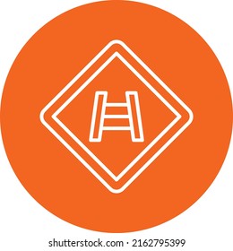 Diseño de vectores Estilo de icono de cruce de ferrocarril