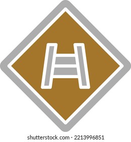 Vector Design Railroad Crossing Icon Style