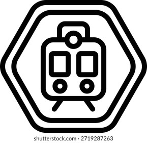 Diseño de Vector Ferrocarril Crossing Icon Style