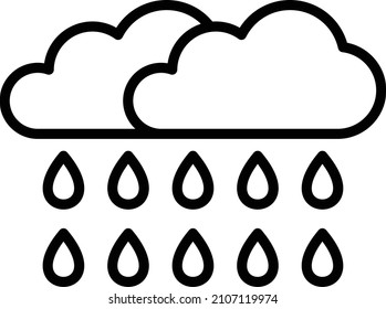 Estilo de icono de lluvia de diseño de vectores
