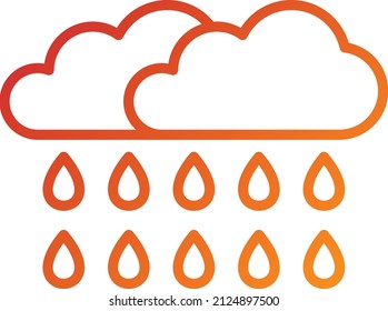 Estilo de icono de lluvia de diseño de vectores