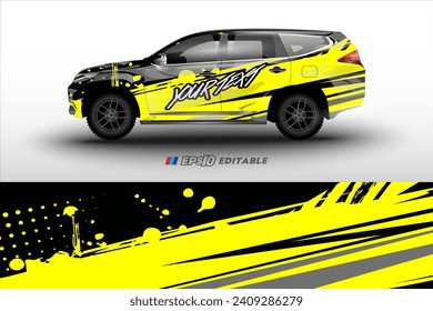  diseño vectorial para el envolvimiento de coches de carreras