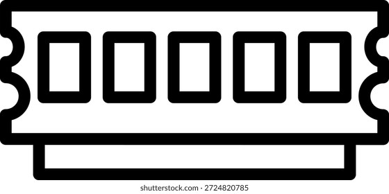 Estilo de icono de velocidad RAM de diseño de Vector