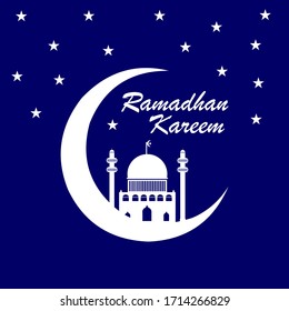 Vector design of the ramadhan kareem mosque