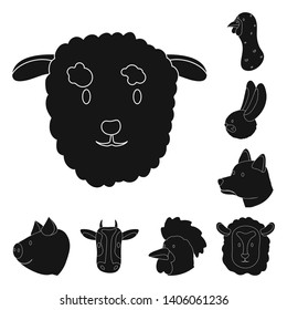 Vector design of ranch  and organic  icon. Set of ranch  and head stock vector illustration.